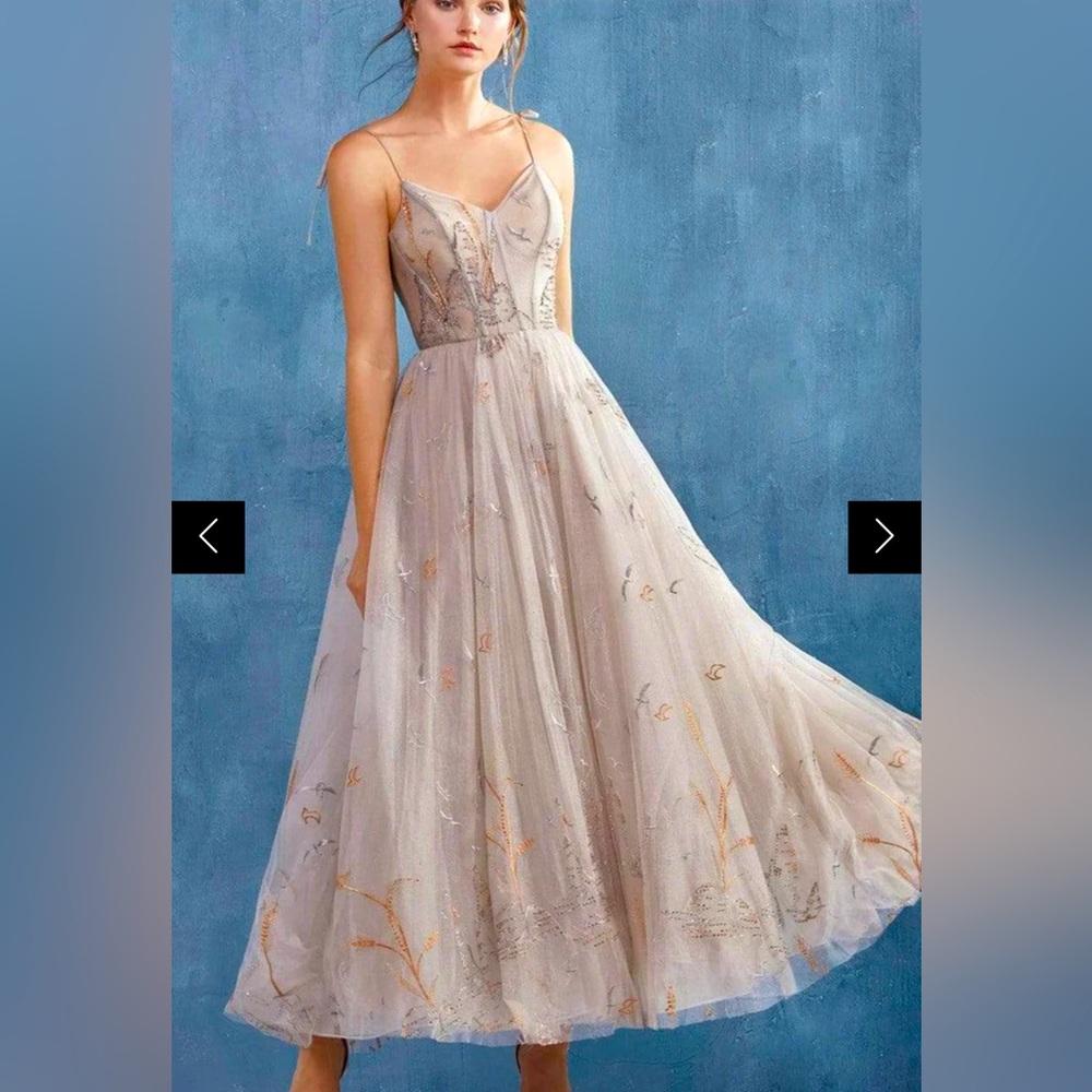 Andrea & Leo Couture Formal Dress. Size 14 (fit like 12). Tea length.